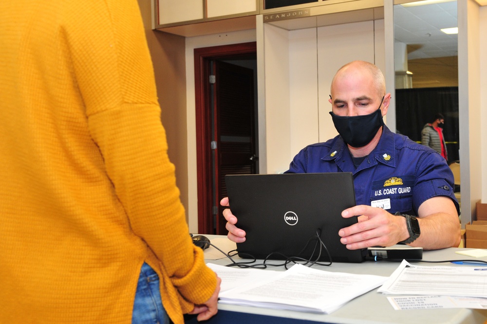 U.S. Coast Guard Supports the COVID-19 Community Vaccination Center at Norfolk