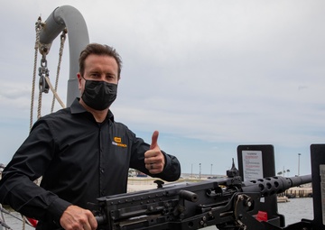 NASCAR Driver Kurt Busch visits USS Jason Dunham