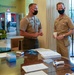 Chief of Navy Reserve talks with a Marine during Marine Reserve IRR muster