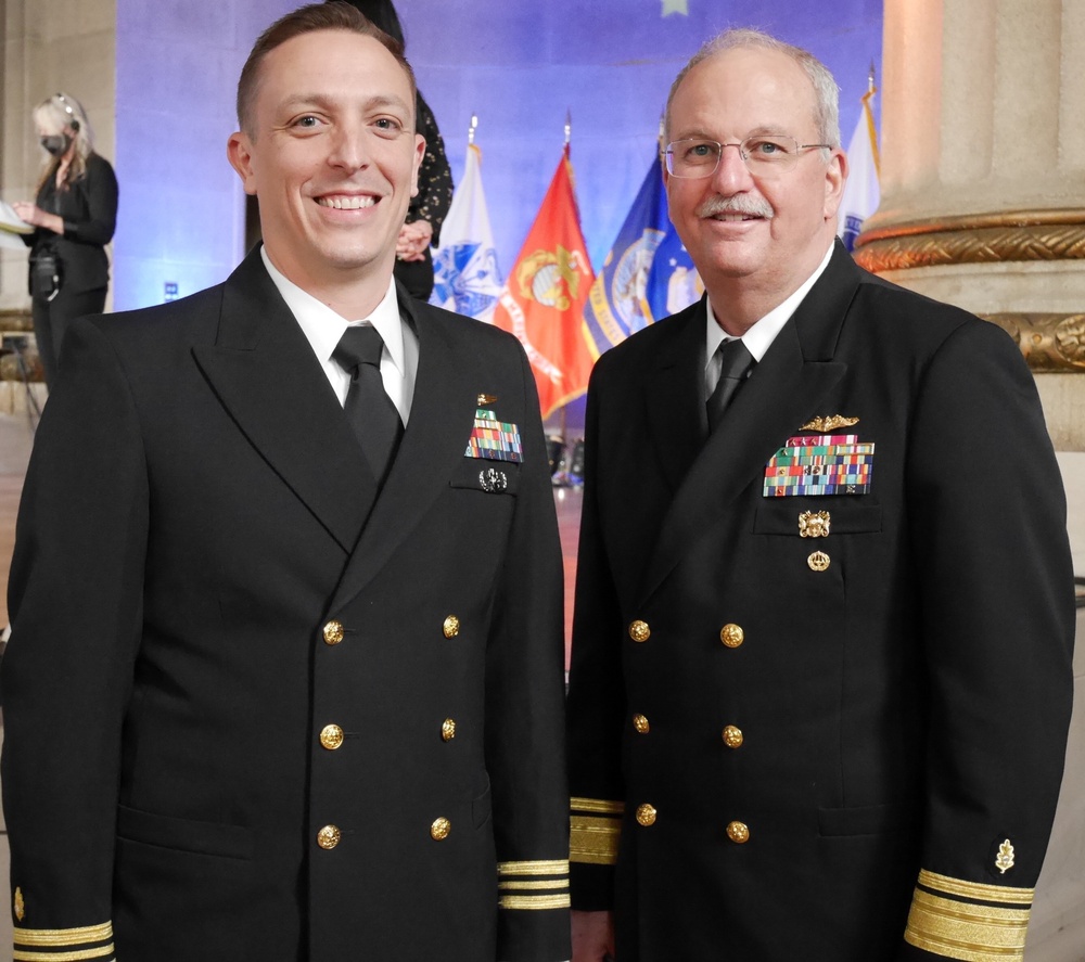 Lt. Cmdr Matthew Hall and Rear Adm. Bruce Gillingham Attend the Heroes of Military Medicine Awards Ceremony