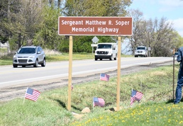 Highway dedication honors Army Sgt. Matthew R. Soper