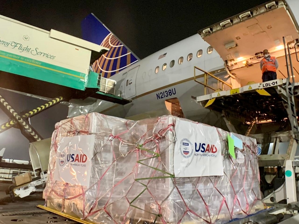 The fourth of several emergency COVID-19 relief shipments from the United States arrives in India.