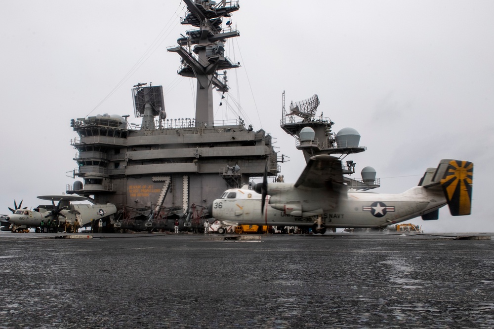USS Theodore Roosevelt Carrier Onboard Delivery During NE21
