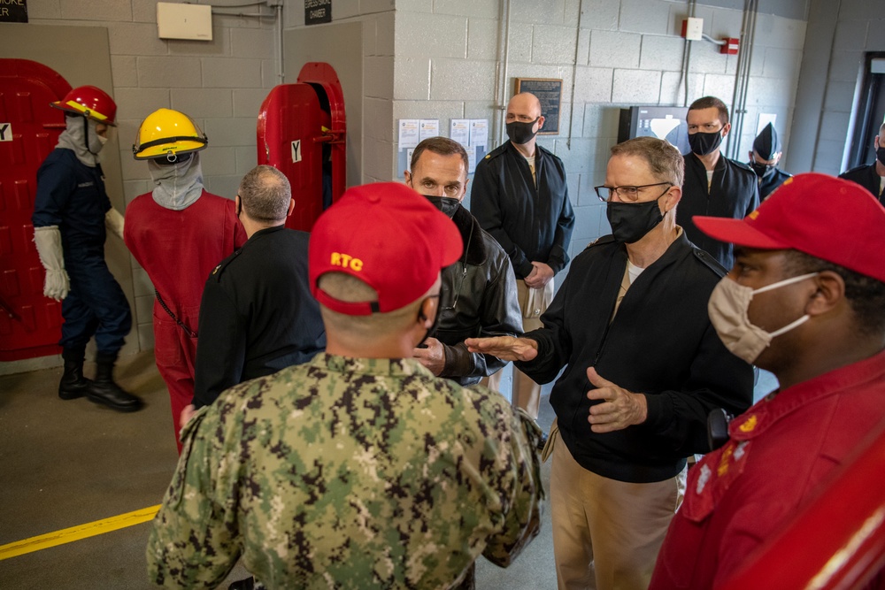 Rear Adm. Michael Wettlaufer tours RTC