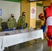 Fredbird visits the St. Louis Community Vaccination Center