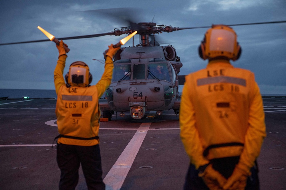 Flight Operations Aboard USS Charleston (LCS 18)