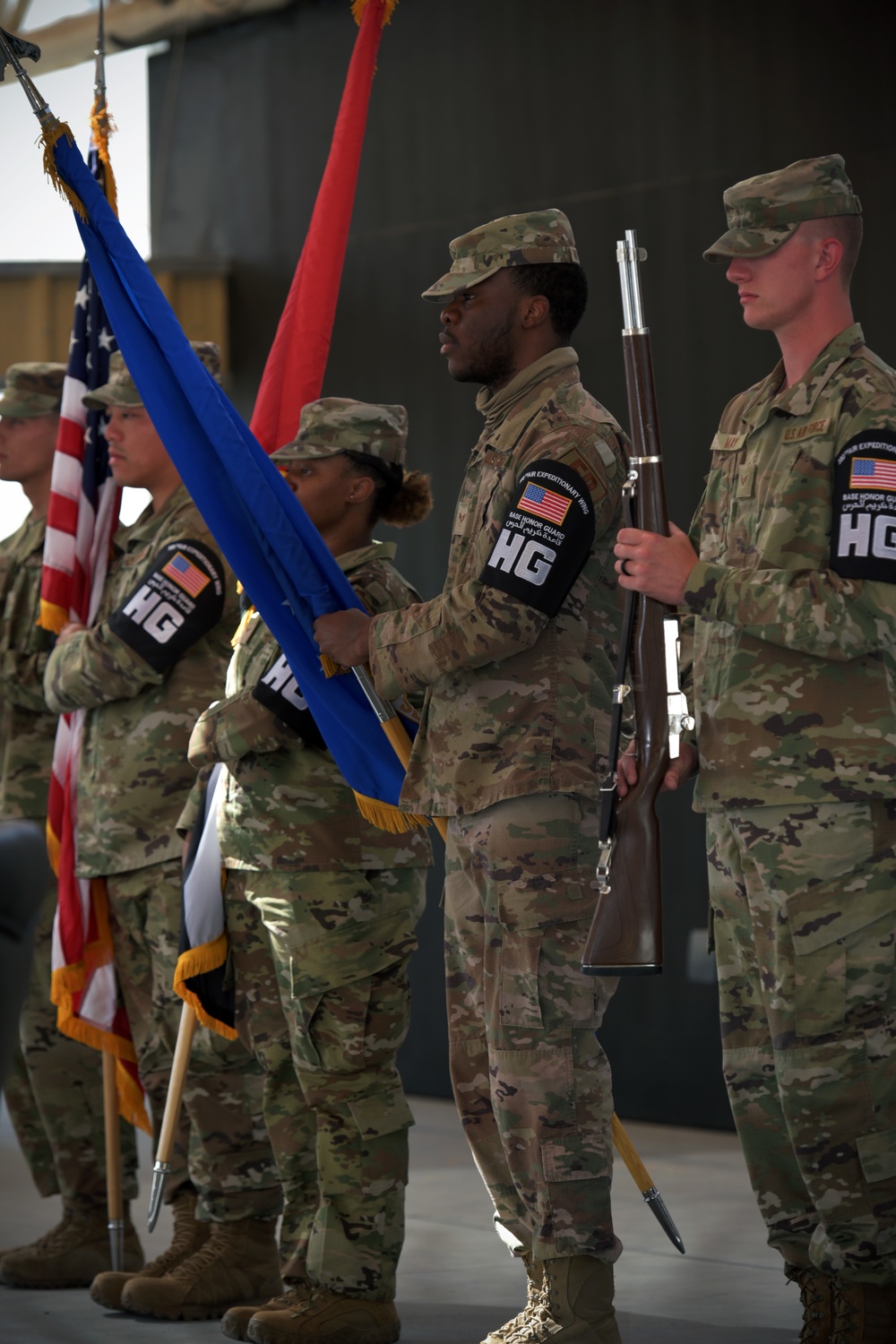 380th Expeditionary Civil Engineer Squadron change of command ceremony