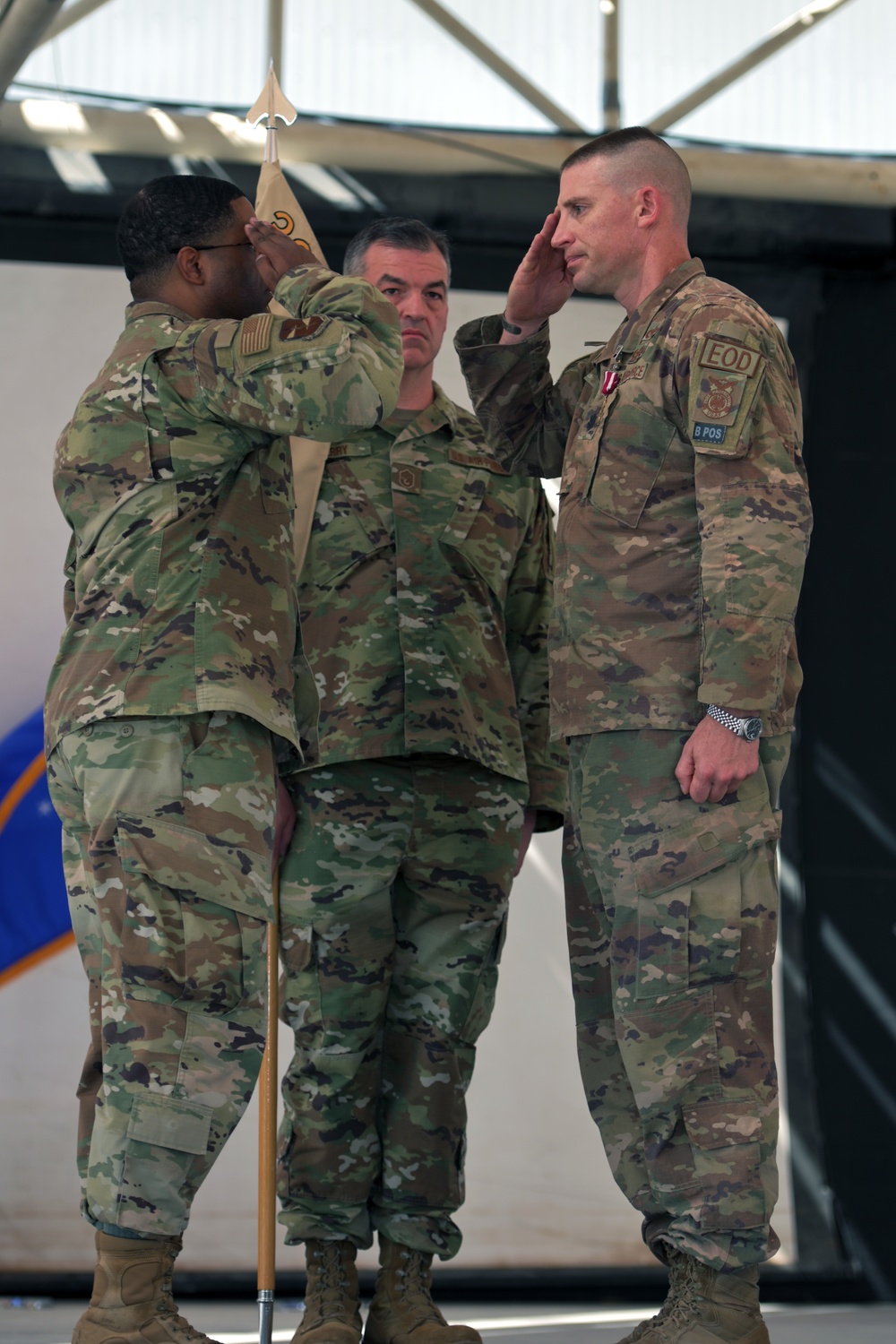 380th Expeditionary Civil Engineer Squadron change of command ceremony