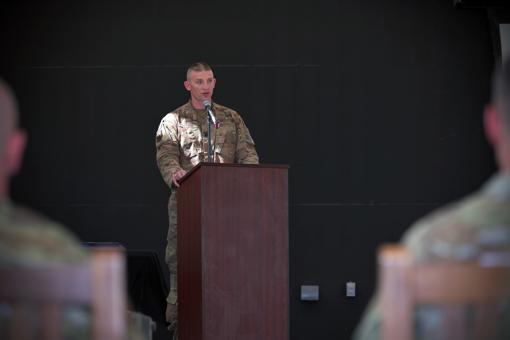 380th Expeditionary Civil Engineer Squadron change of command ceremony