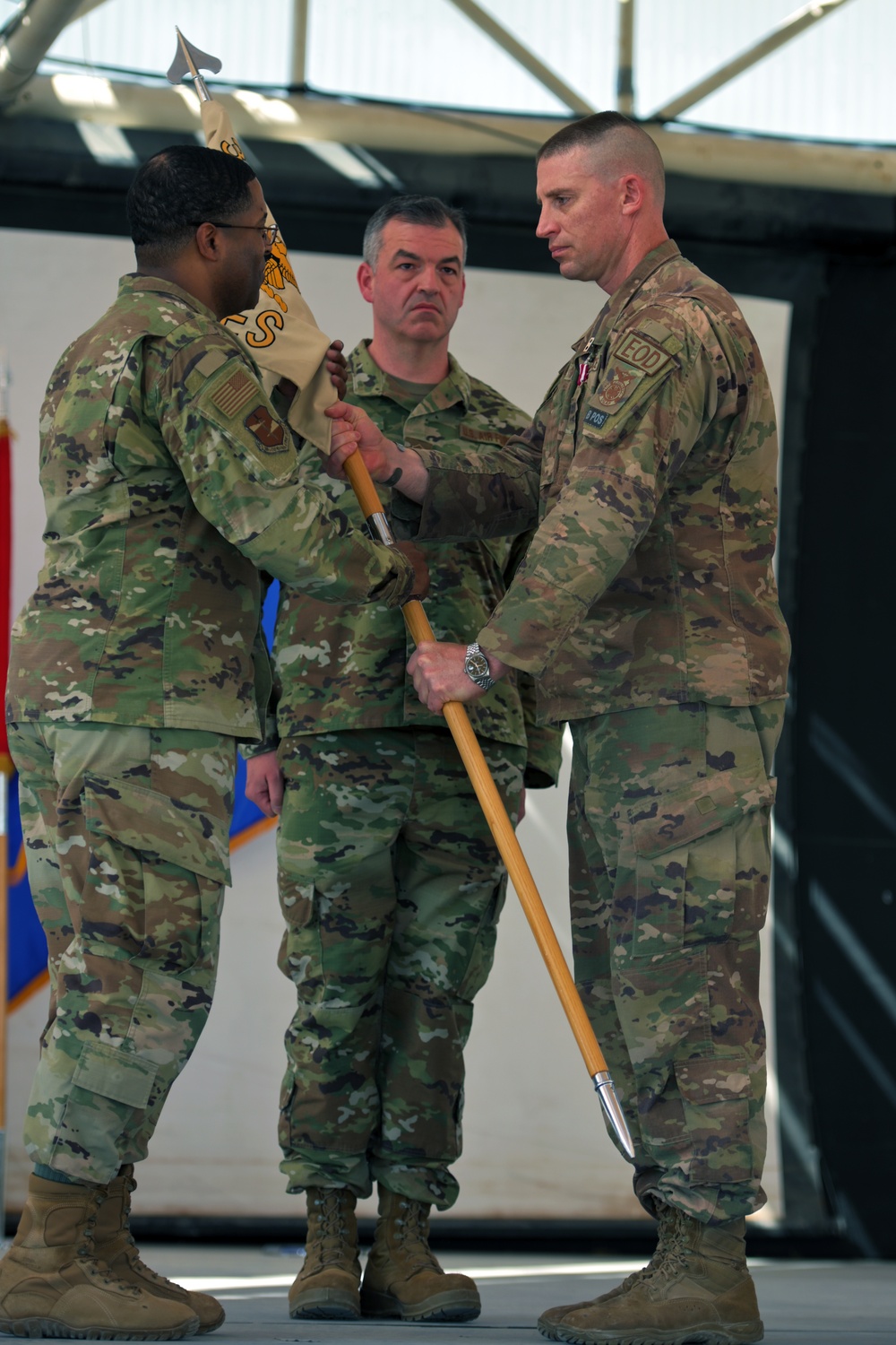 380th Expeditionary Civil Engineer Squadron change of command ceremony