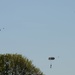 Army belgian paratroopers jump on Chièvres Air Base