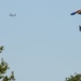 Army belgian paratroopers jump on Chièvres Air Base