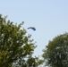 Army belgian paratroopers jump on Chièvres Air Base