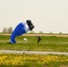 Army belgian paratroopers jump on Chièvres Air Base