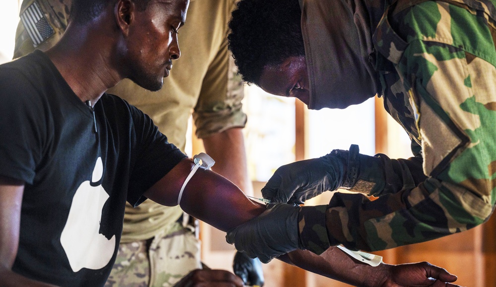 U.S. forces conduct medical training with Danab Brigade