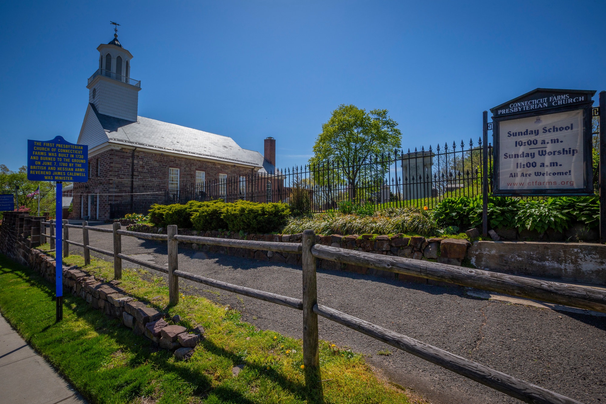 Union NJ: Connecticut Farms Presbyterian Church and Cemetery