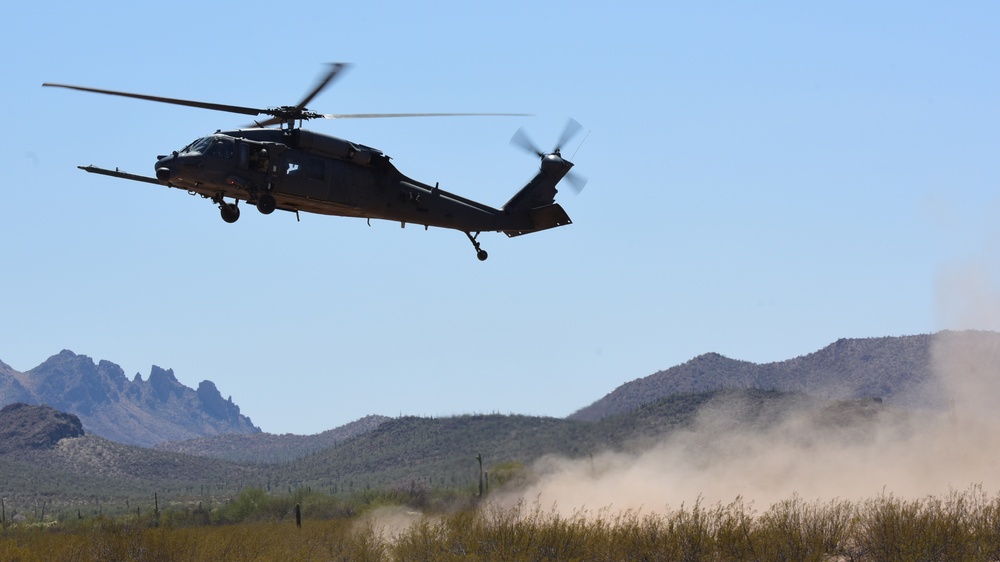 55th Rescue Squadron trains over Arizona desert