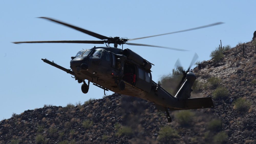 55th Rescue Squadron trains over Arizona desert