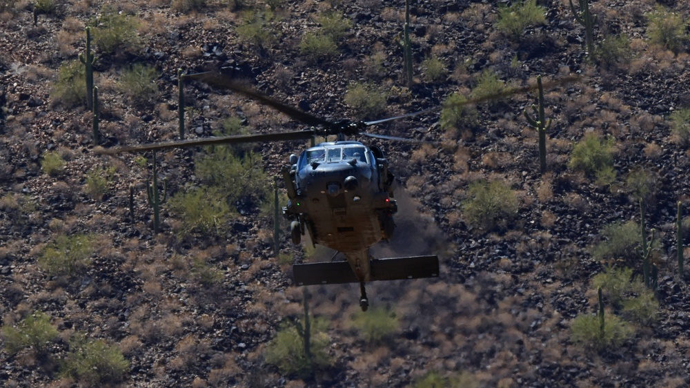 55th Rescue Squadron trains over Arizona desert