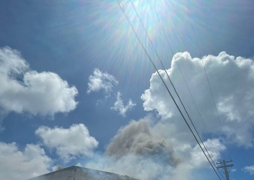 Andersen firefighters assist in Guam warehouse fire