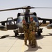 Task Force Phoenix MEDEVAC helicopters fuel up during MEDEVAC mission