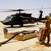 Task Force Phoenix MEDEVAC helicopters fuel up during MEDEVAC mission