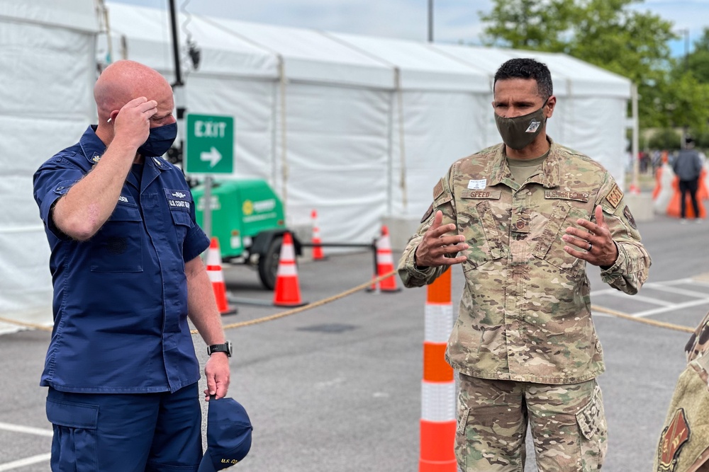 The Greenbelt Metro CVC hosts distinguished visitors strengthening the partnership between FEMA, DoD and the US Coast Guard