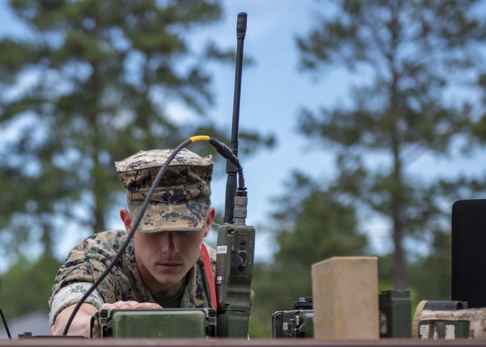 Marines conduct communication control system testing at SJAFB