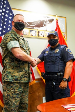 Military Police Officer Karl Bobbio Receives Civilian Lifesaving Award
