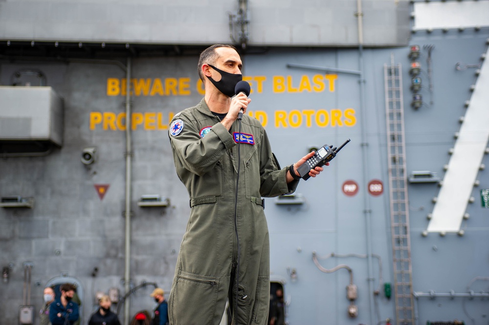 USS Ronald Reagan (CVN 76) All Hands Call