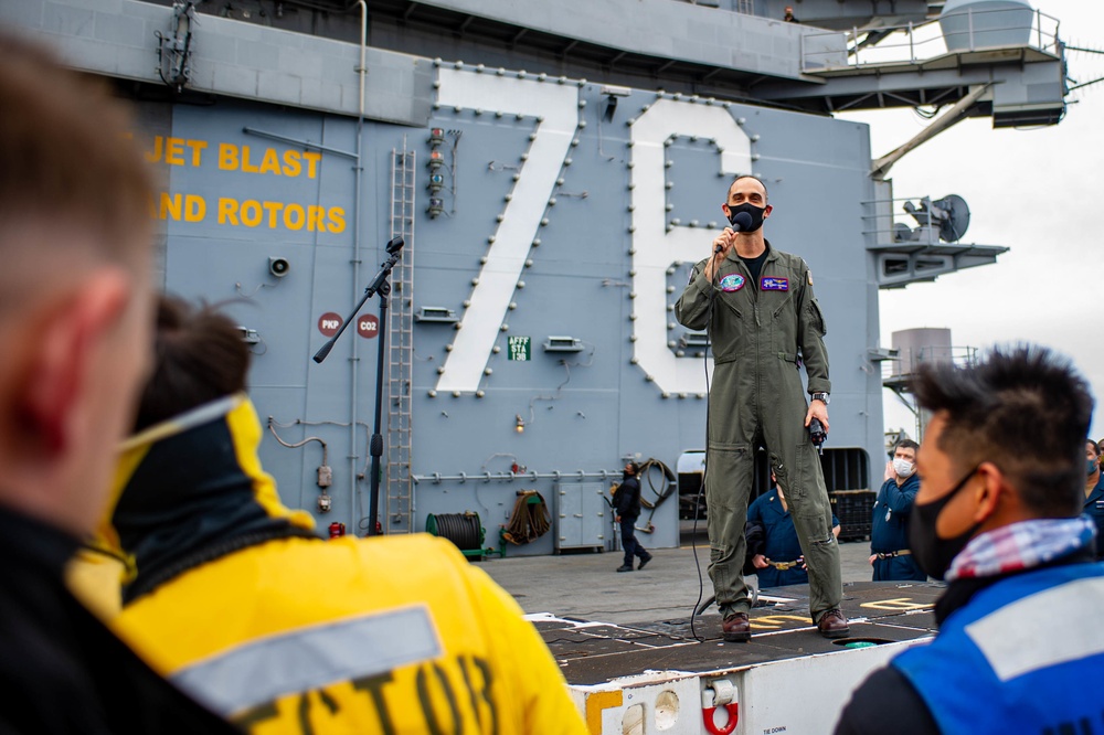 USS Ronald Reagan (CVN 76) All Hands Call