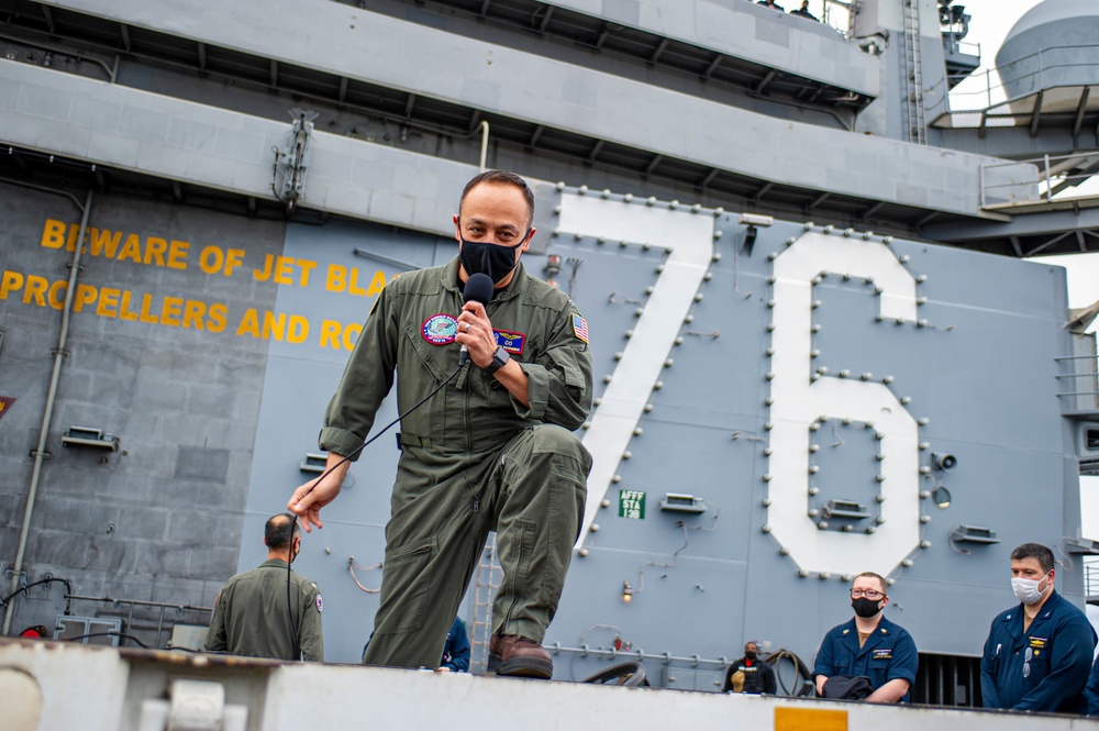 USS Ronald Reagan (CVN 76) All Hands Call