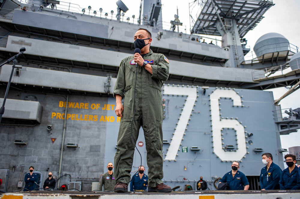 USS Ronald Reagan (CVN 76) All Hands Call