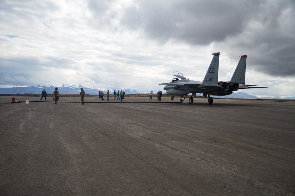 15th MEU Marines refuel F15C at FARP during Northern Edge 2021