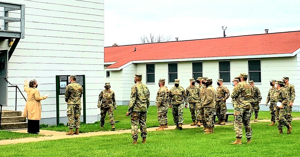 Service members tour Fort McCoy Commemorative Area