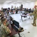 Command Sgt. Maj. Kellen C. Rowley speaks to Patriot Master Gunner students