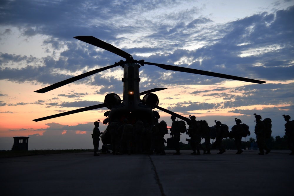 Nighttime Air Assault in Bulgaria with the 173rd