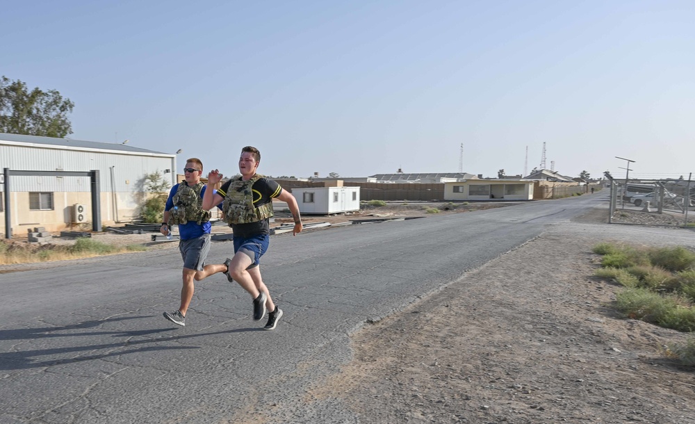 Ruck march honors fallen police officers at the 332nd Air Expeditionary Wing