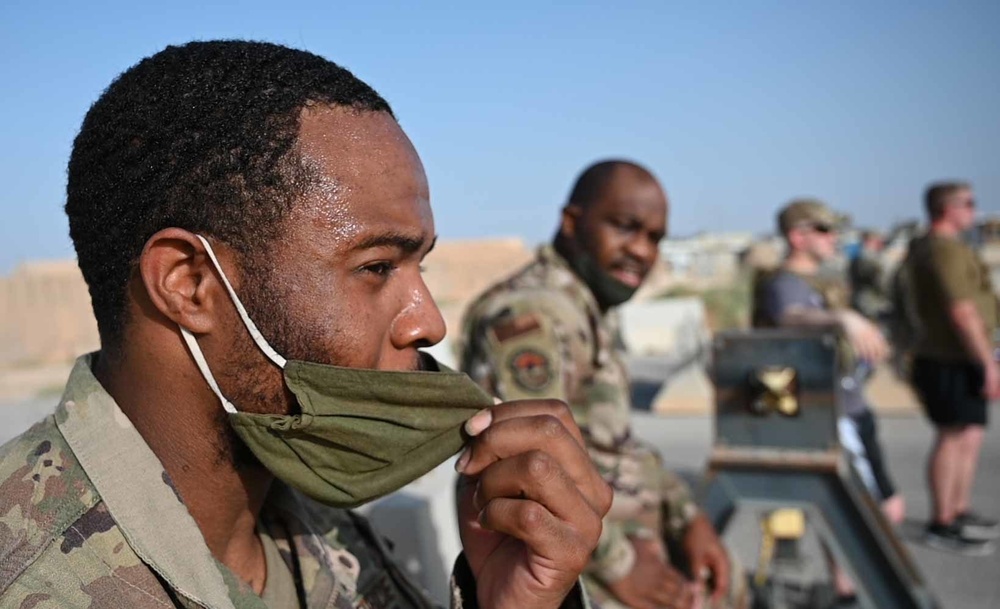 Ruck march honors fallen police officers at the 332nd Air Expeditionary Wing