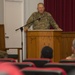 Maj. Gen. Patrick Hamilton, commanding general of 36th Infantry Division, Task Force Spartan, speaks to the awardees of The Bronze Order of Mercury