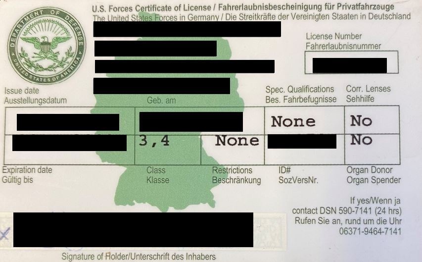 Obtaining a certificate of license in Wiesbaden