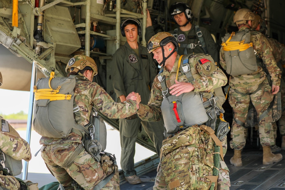 U.S. Army Civil Affairs and Psychological Operations Command (Airborne) takes to the skies