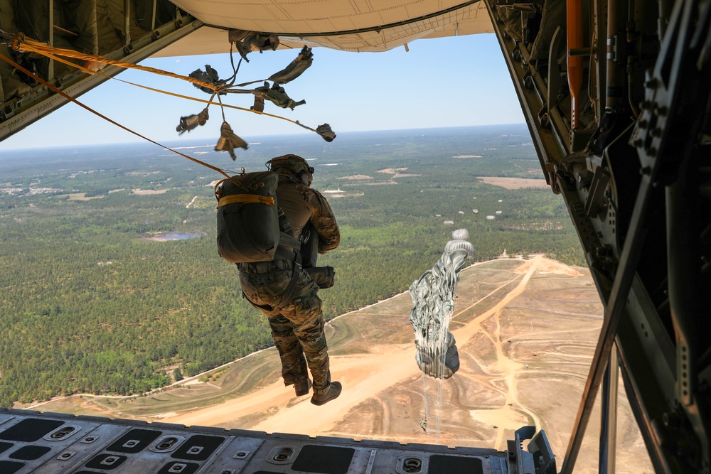 U.S. Army Civil Affairs and Psychological Operations Command (Airborne) takes to the skies