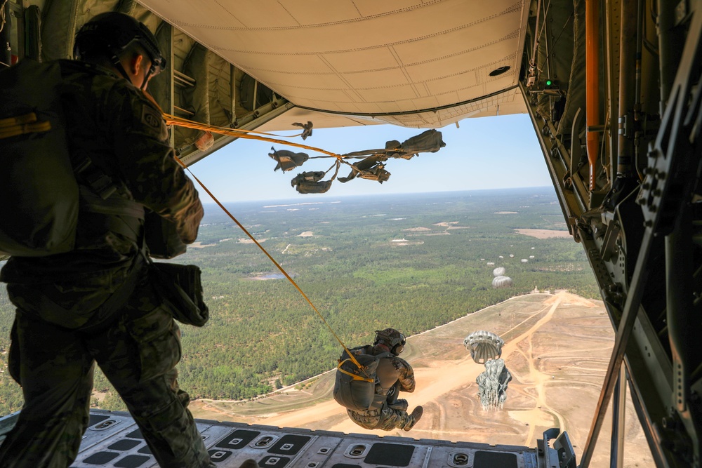 U.S. Army Civil Affairs and Psychological Operations Command (Airborne) takes to the skies