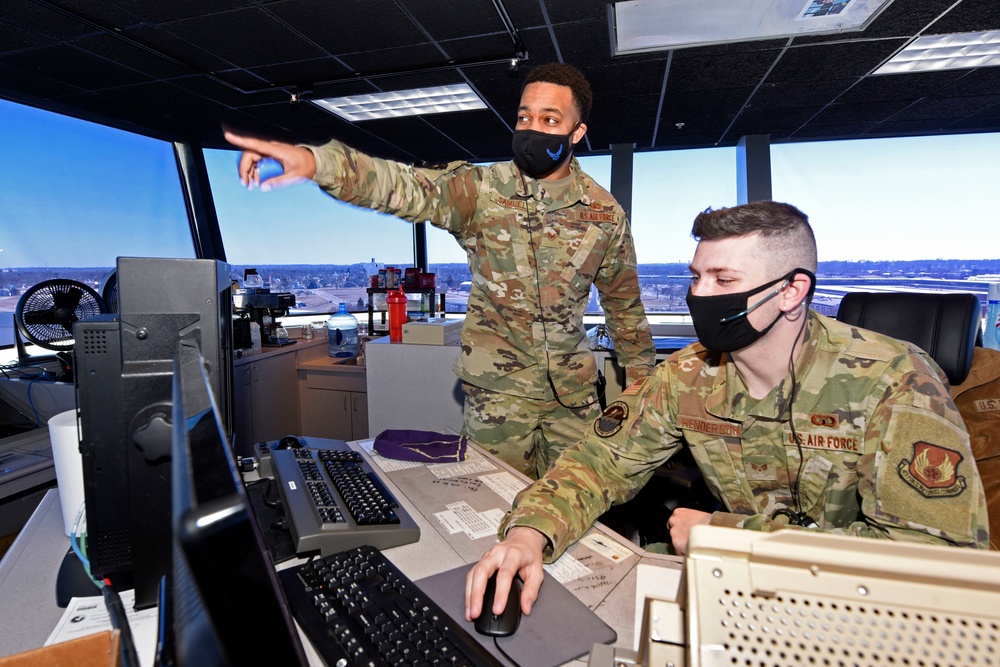 88 Operations Support Squadron Air Traffic Controllers direct pilots and vehicles in the air and on the ground.