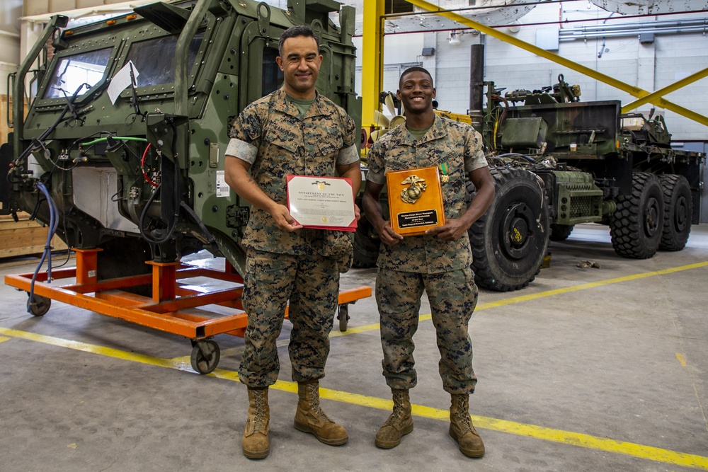 Cpl. Robinson Motor Transport Maintenance Technician of the Year