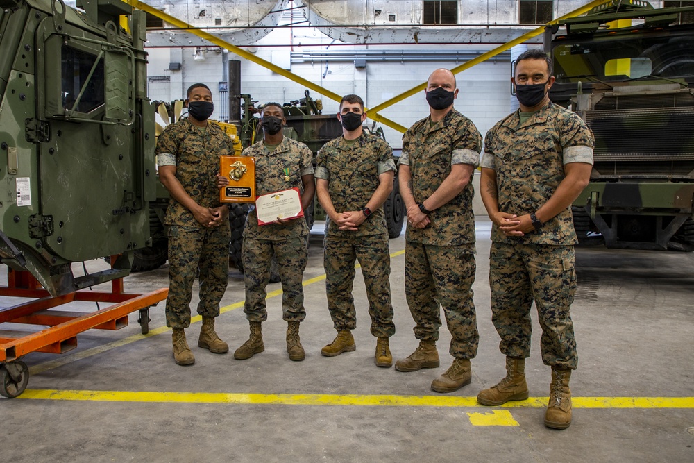 Cpl. Robinson Motor Transport Maintenance Technician of the Year