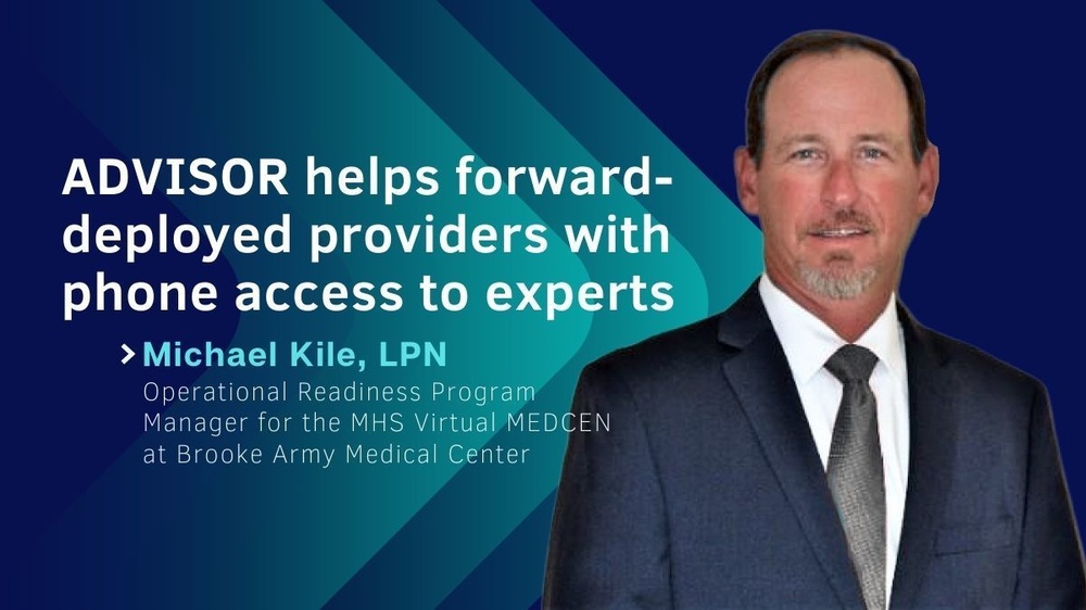 ADVISOR helps forward-deployed providers with phone access to experts