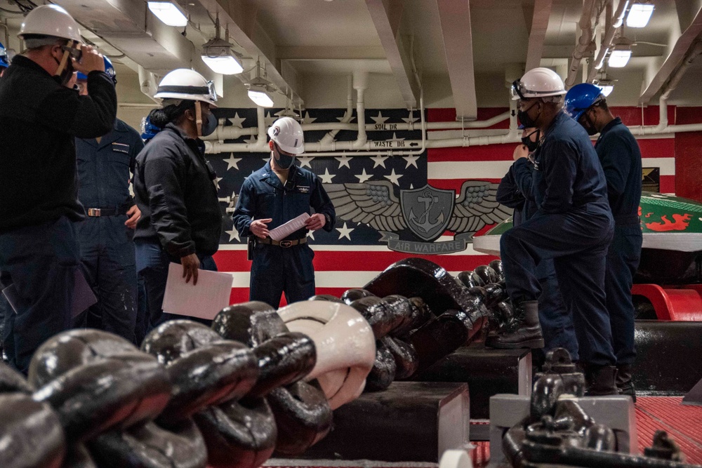 USS Ronald Reagan (CVN 76) Anchor Drop Test