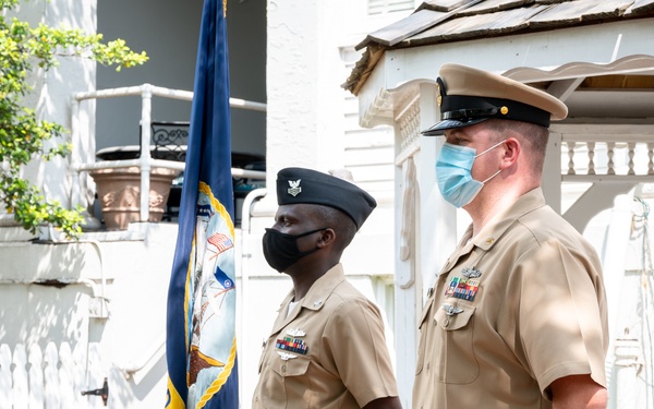 CSCS Korhy Flanary, CS1 Gideon Ige reenlistment ceremony